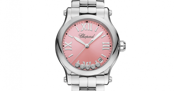 Montre Happy Sport 36mmm quartz Lucent Steel avec diamants de Chopard